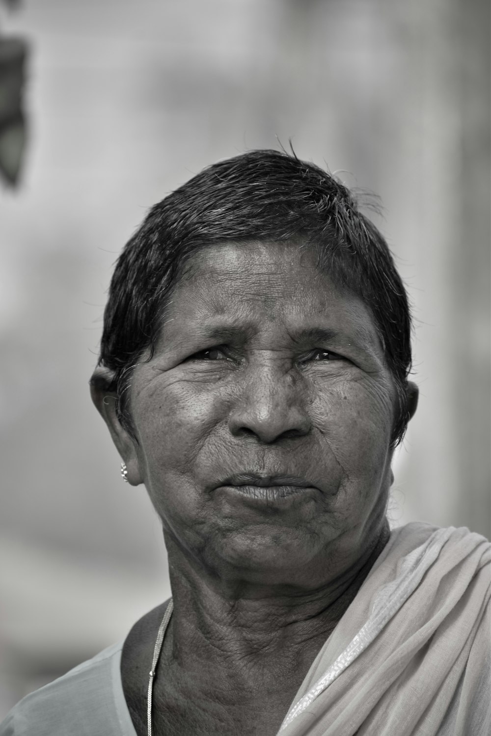 a black and white photo of a woman