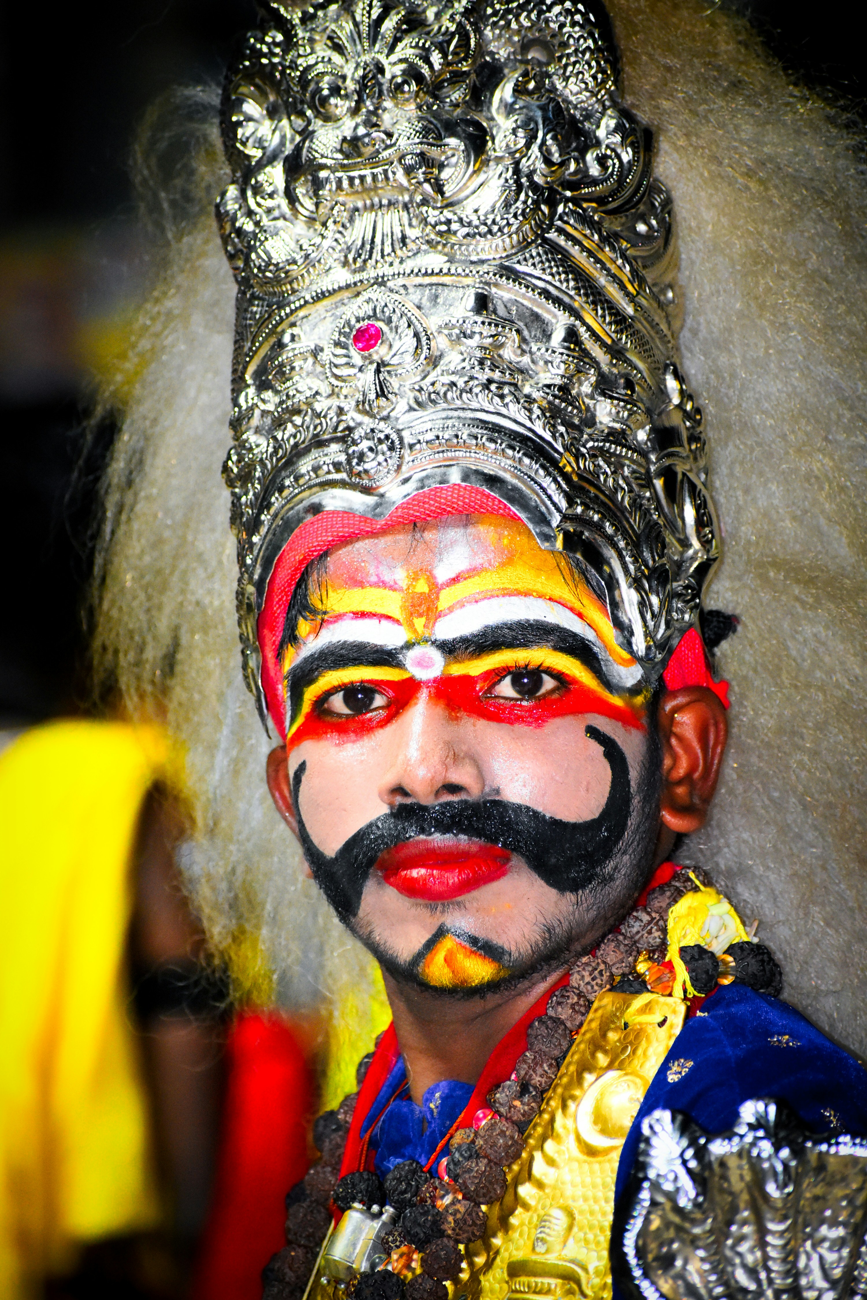 a man in a costume with a beard and a moustache
