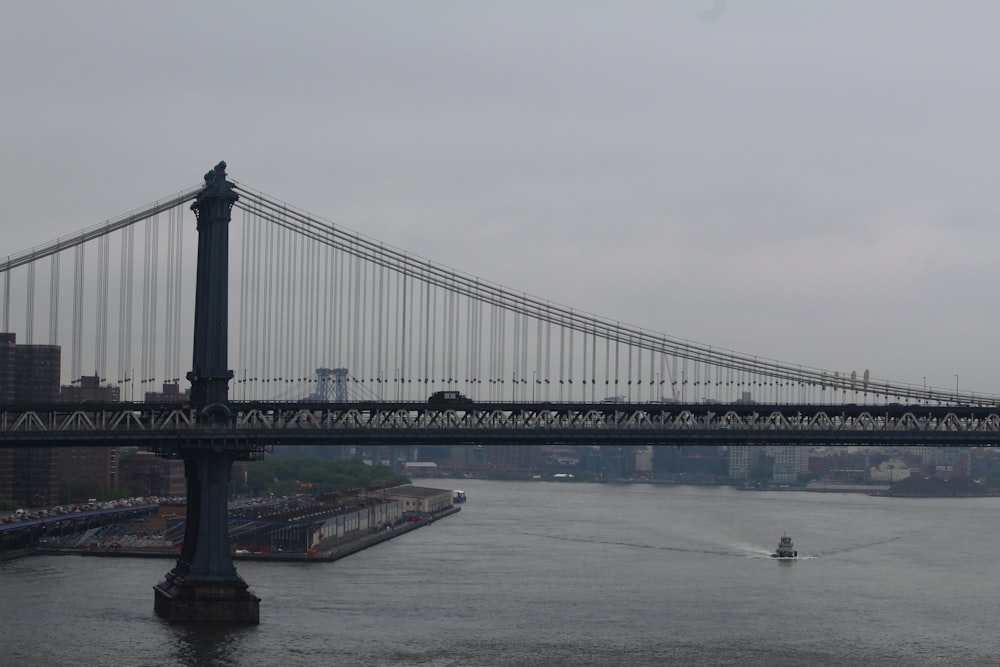 a large bridge spanning over a large body of water