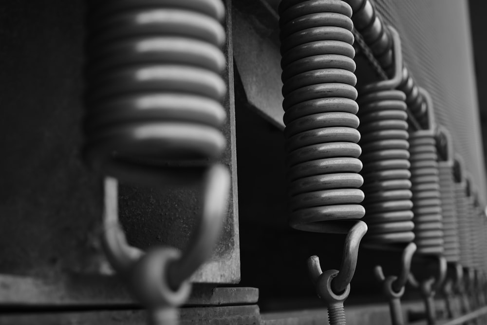 a black and white photo of a bunch of wires
