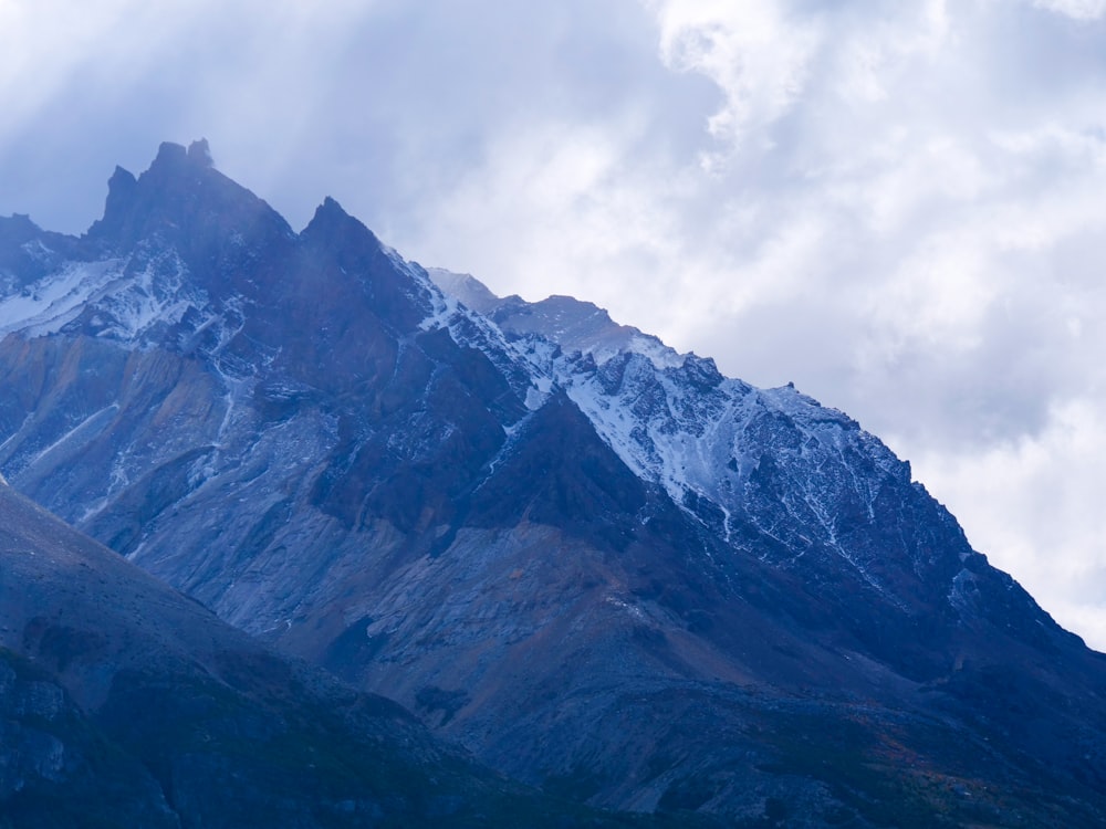 a mountain with snow on top of it