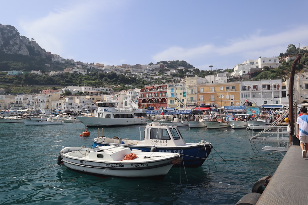 a couple of boats that are in the water