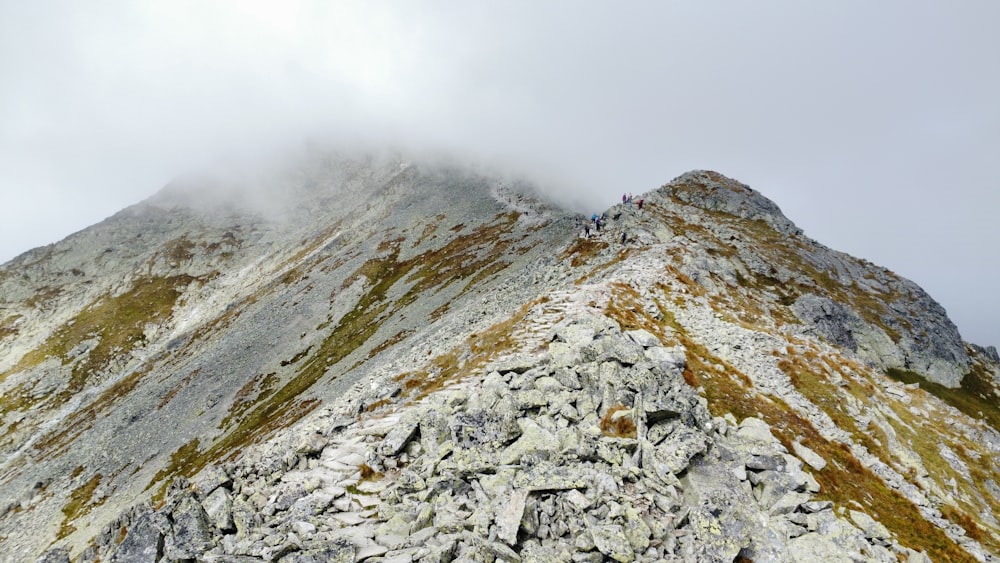 a very tall mountain covered in lots of snow