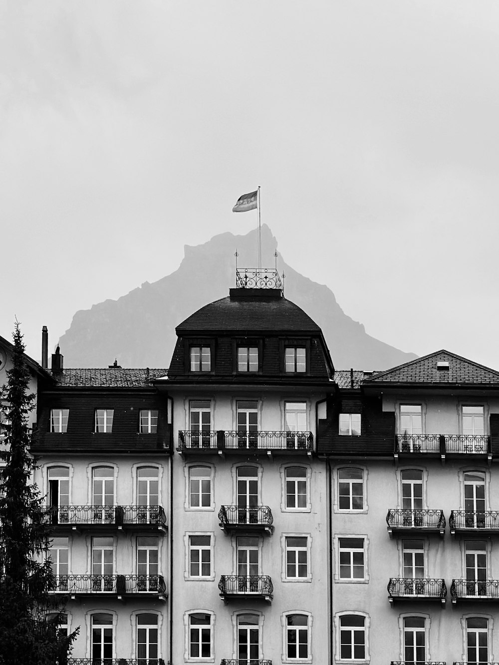 a tall building with balconies and balconies on the balconies