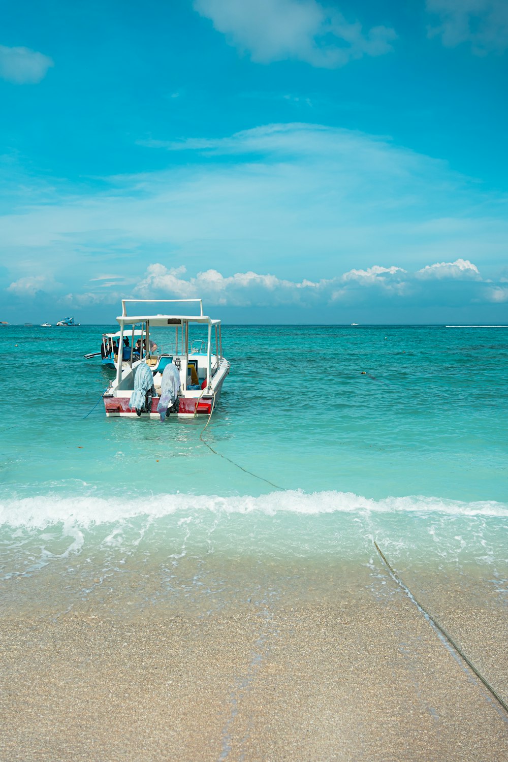 a boat that is sitting in the water