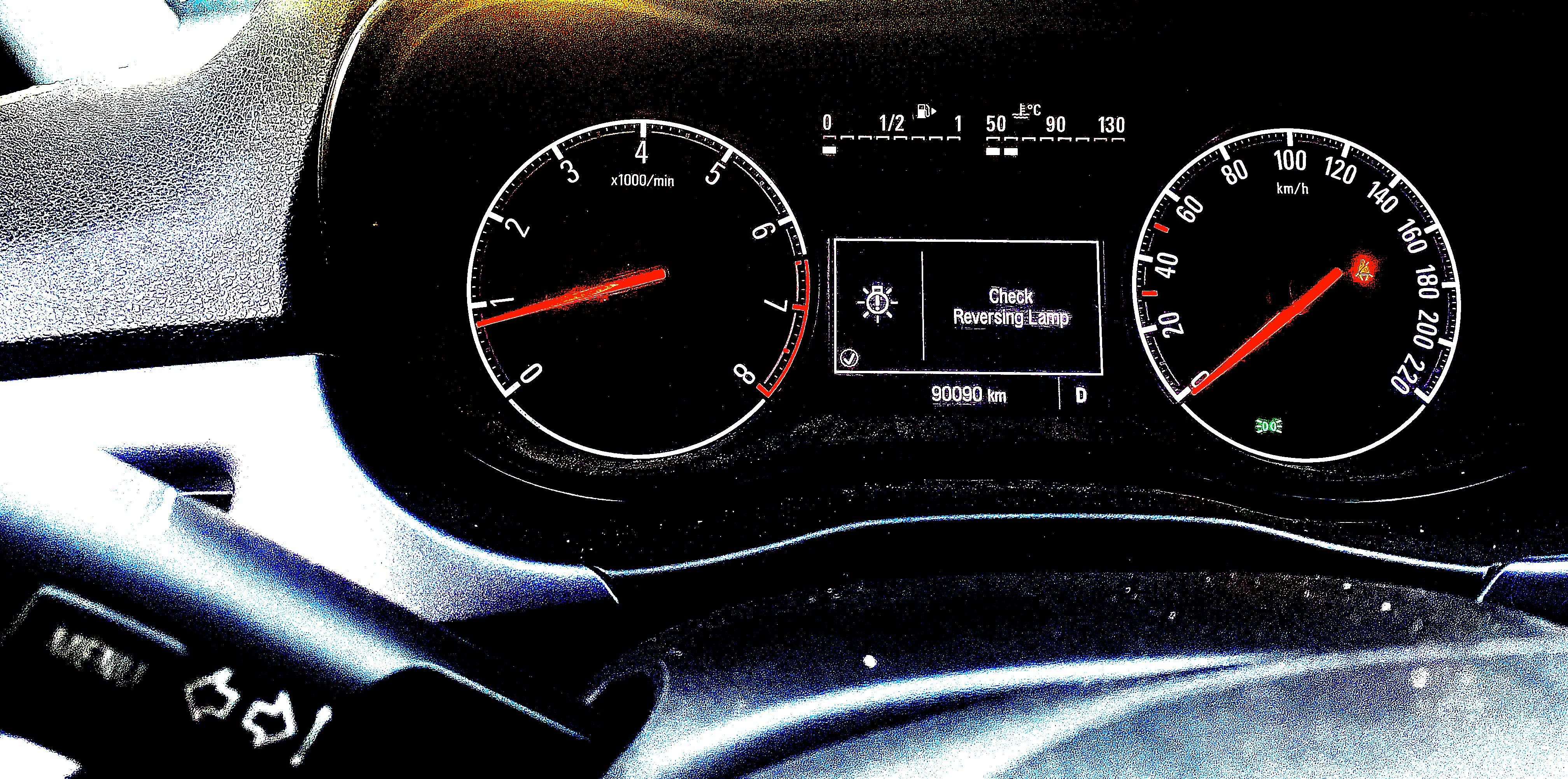 Check engine light illuminated on vehicle dashboard