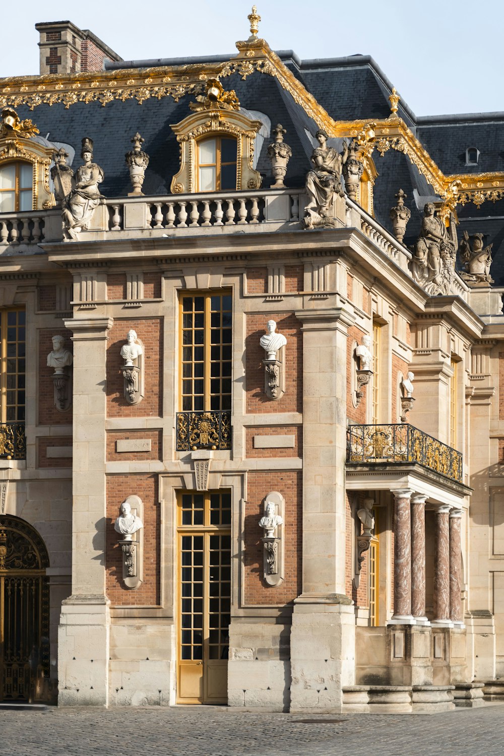 a large building with a clock on the front of it