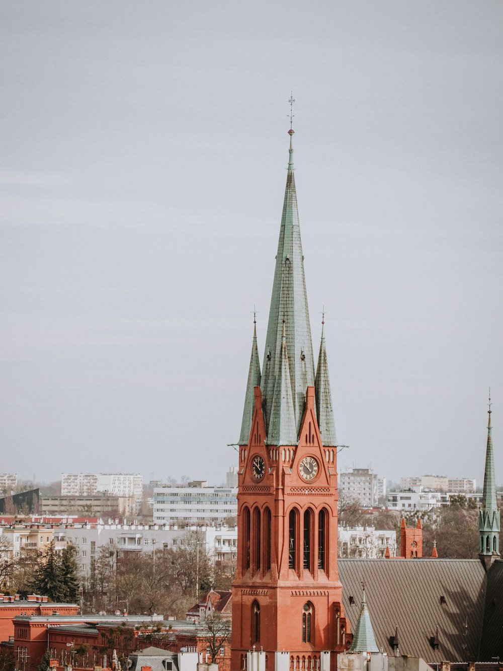 a large cathedral with a clock on the top of it