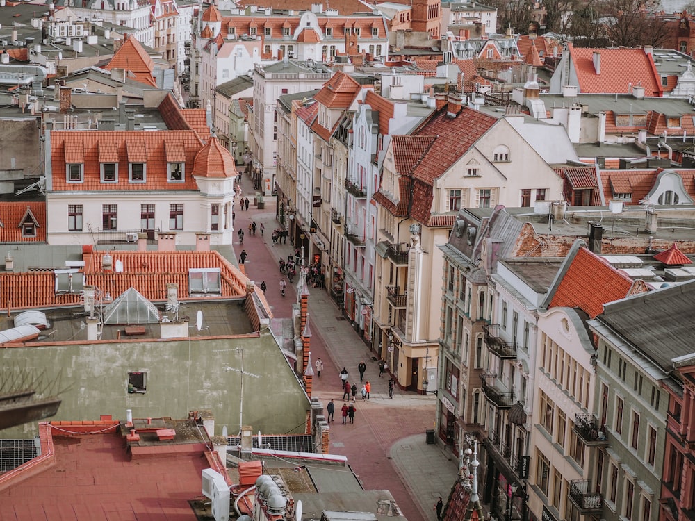 a view of a city from a high point of view