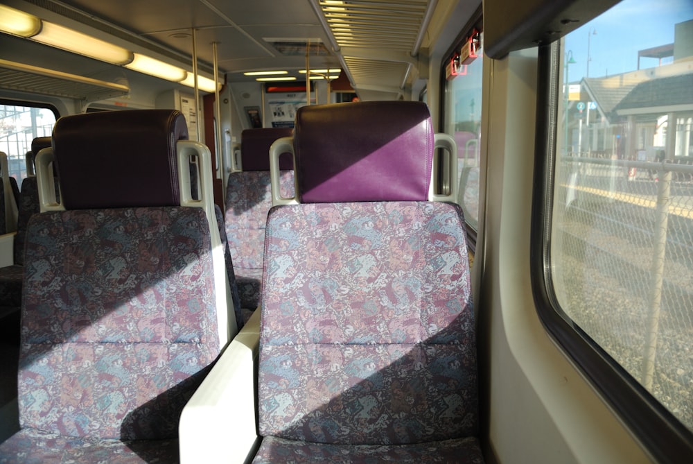 a view of the inside of a passenger train