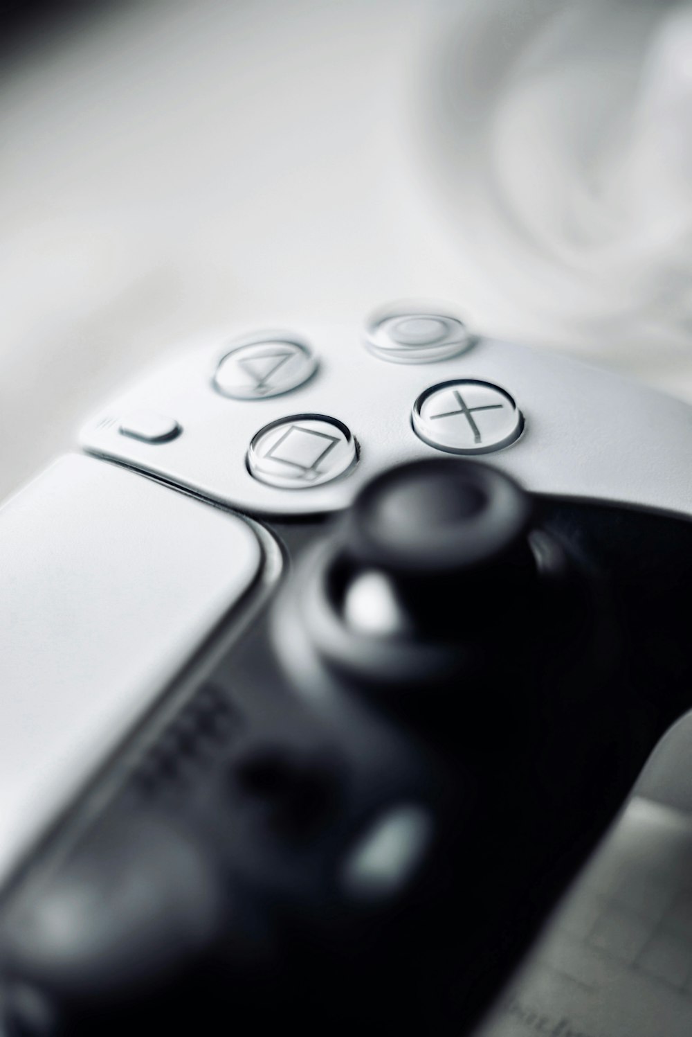 a close up of a video game controller