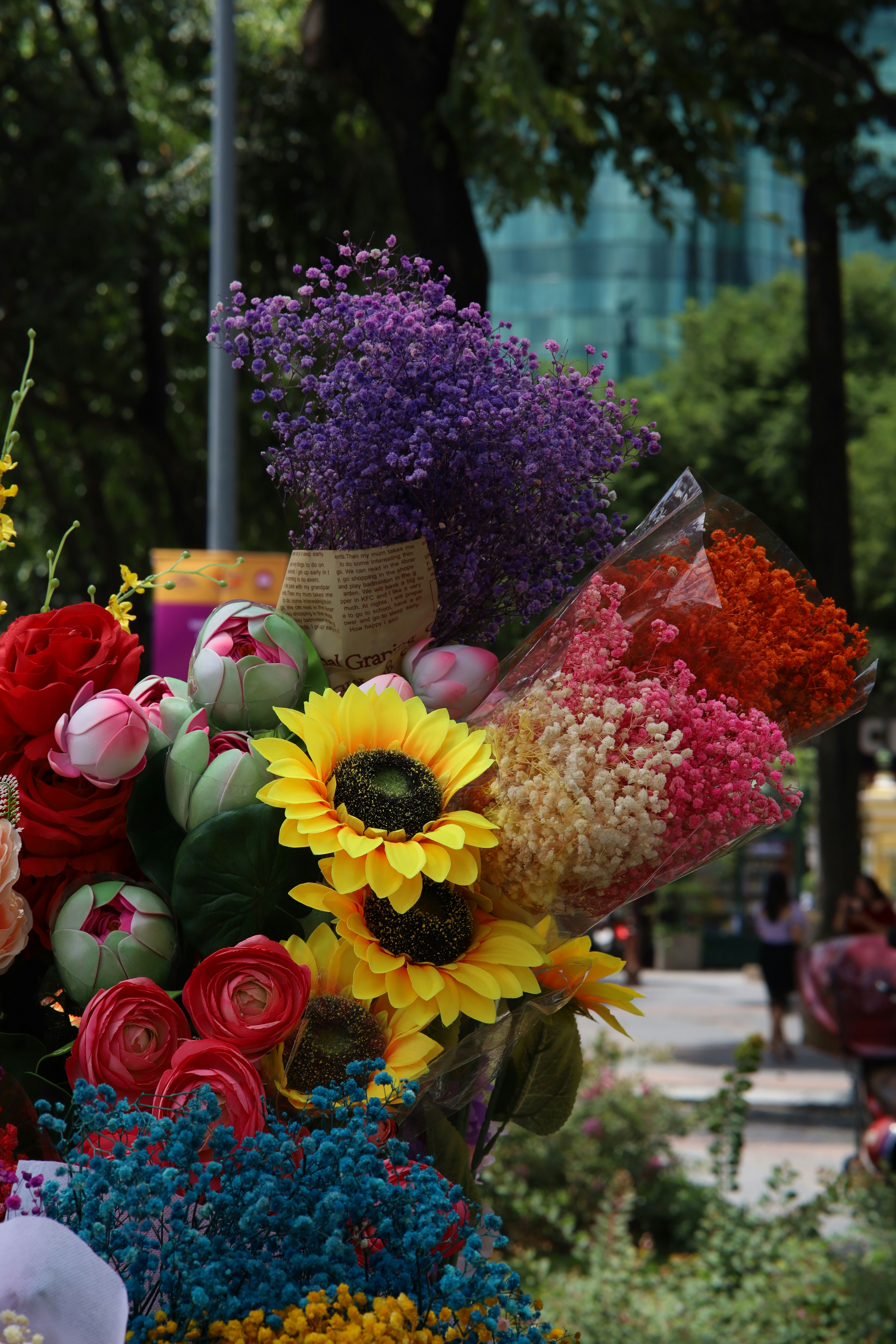 a bunch of flowers that are in a vase