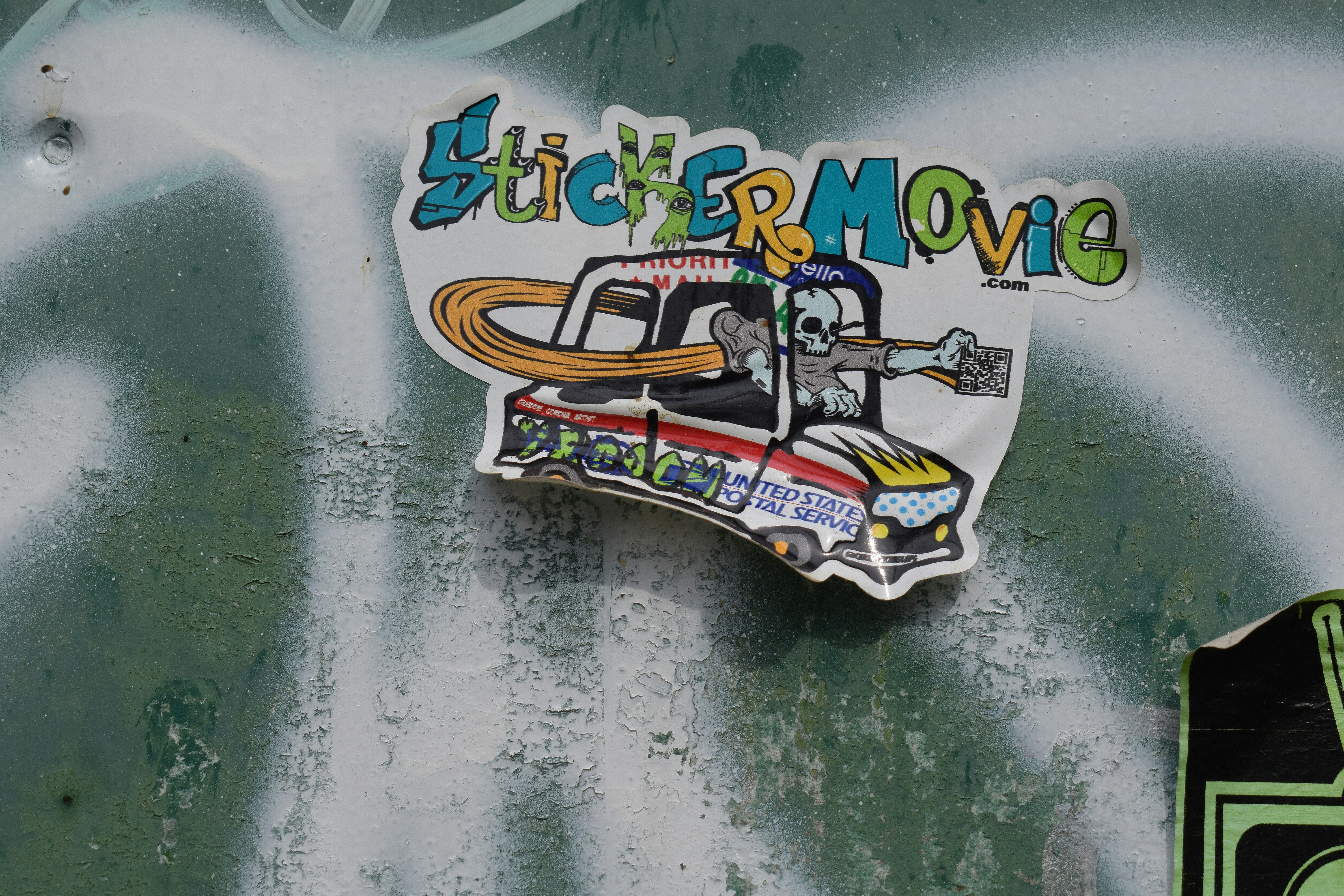 a sticker on the side of a truck