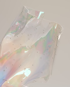 a plastic bag with holographics on it