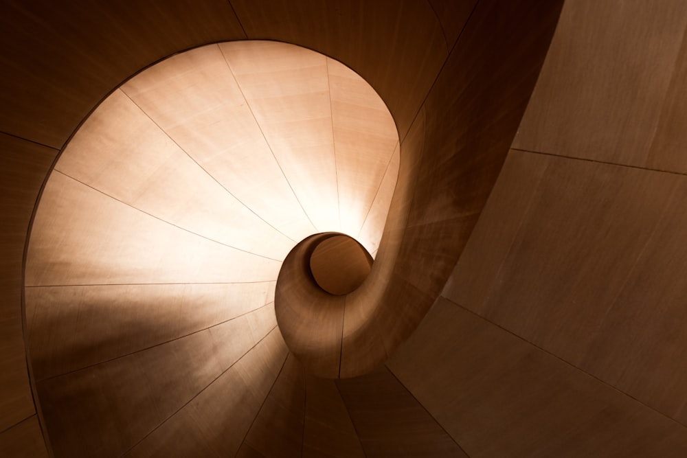 a light that is inside of a wooden structure