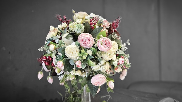 White lily funeral arrangement, soft focus, solemn elegance, premium UK floristry