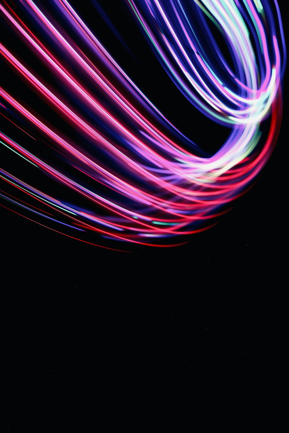a cell phone with a long exposure of light