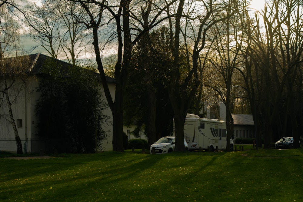 a house with cars parked in front of it