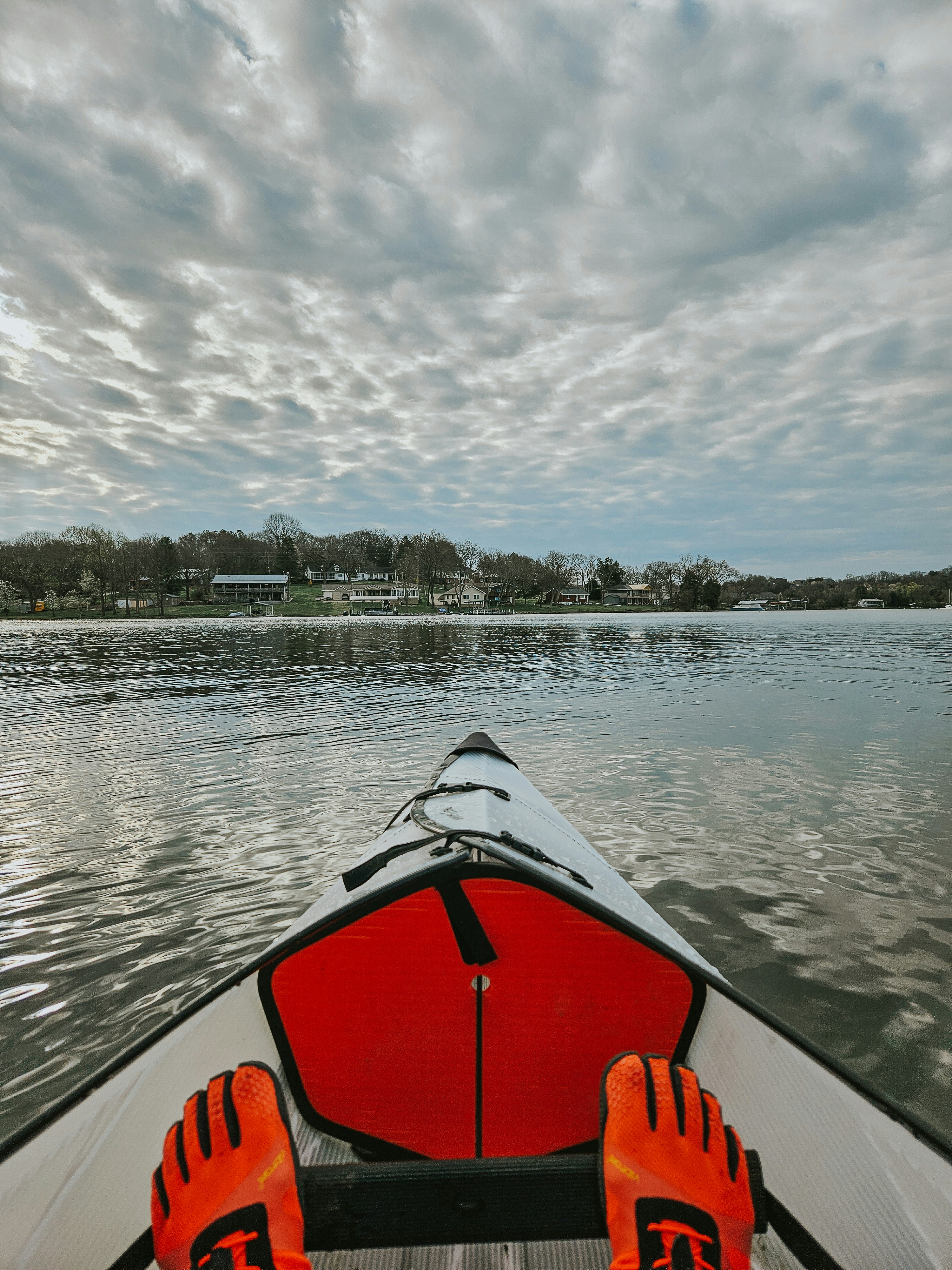 a view from a boat of a body of water