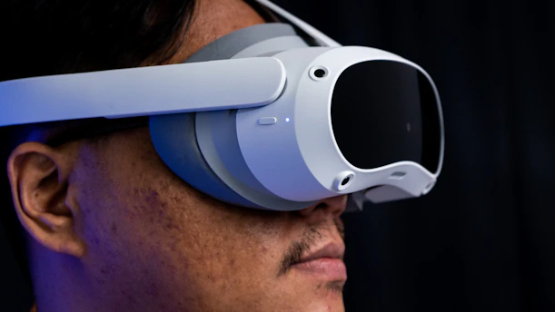 a man wearing a pair of virtual glasses