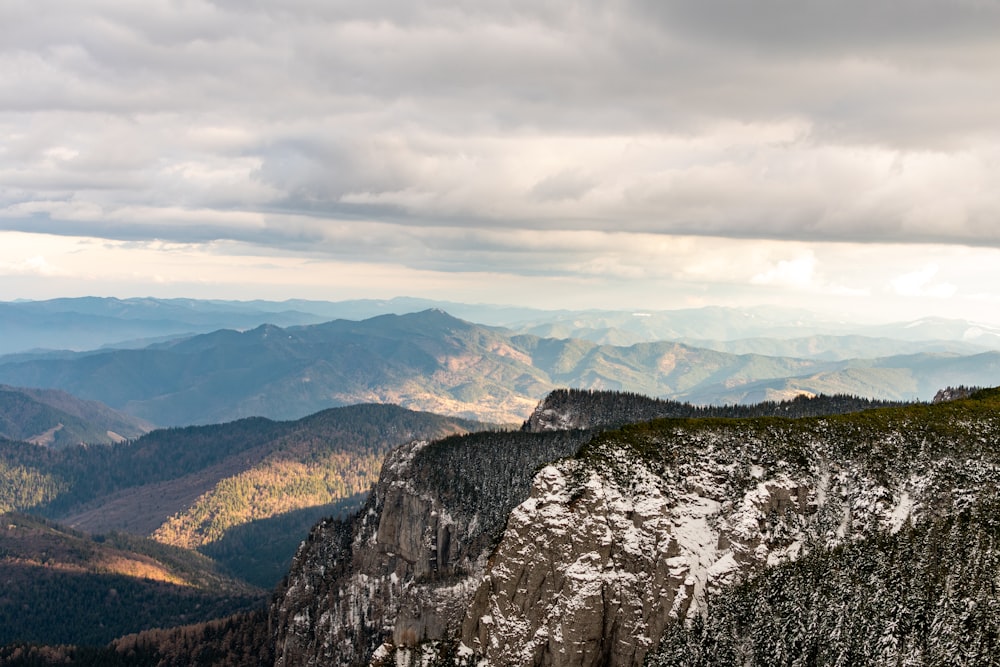 a view of the mountains from a high point of view