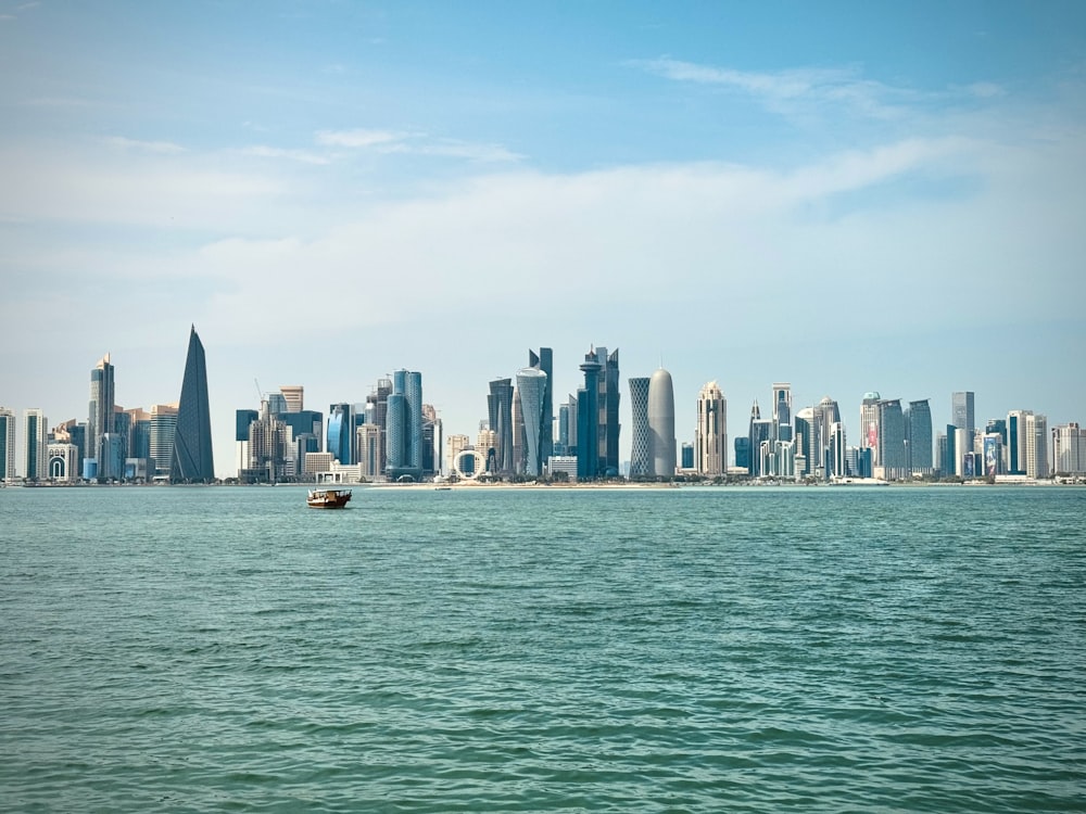 a view of a city from across the water