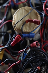 a bunch of wires and wires that have been tangled together