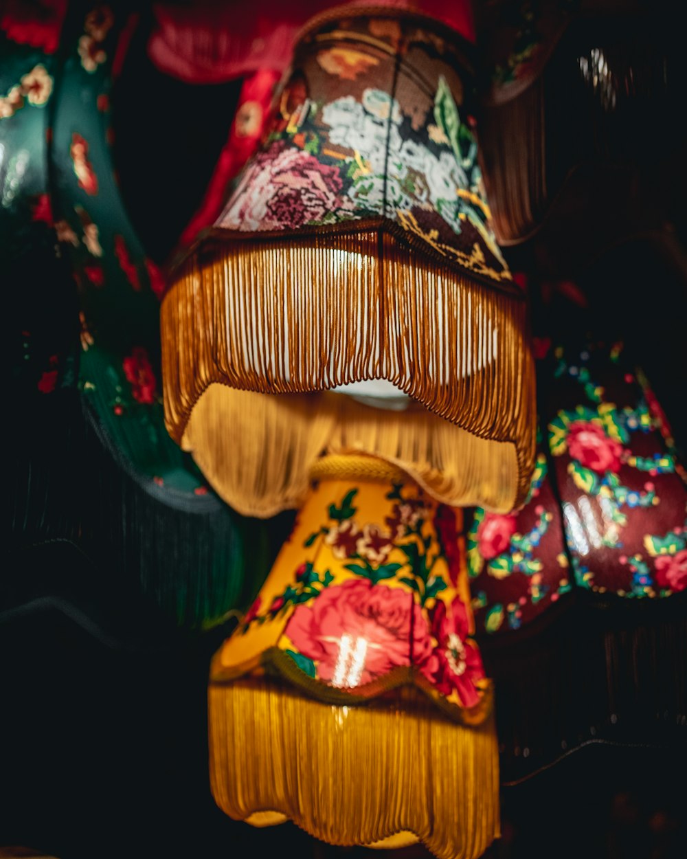 a lamp that is sitting on a table