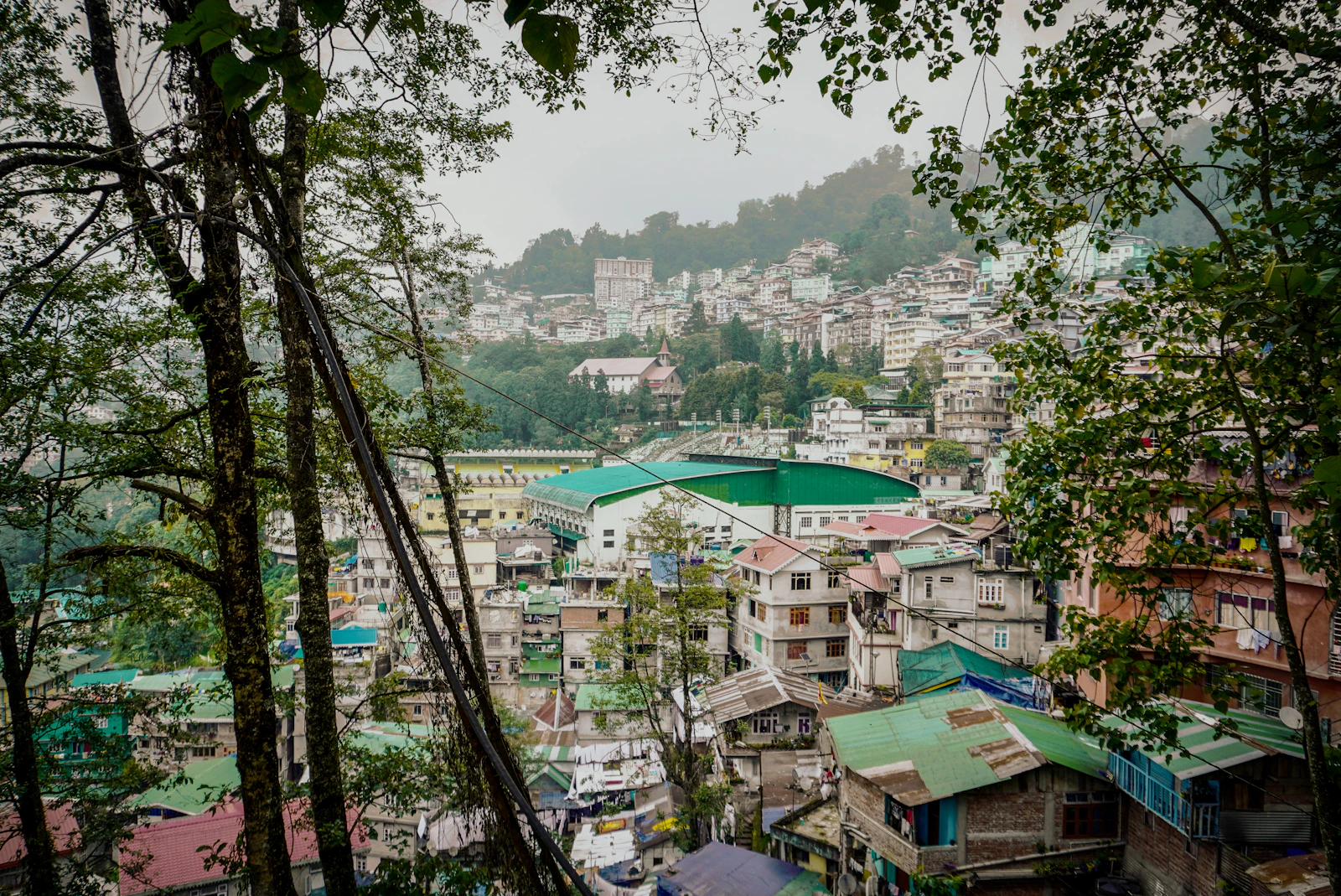 Hillside city view of Gangtok, Sikkim