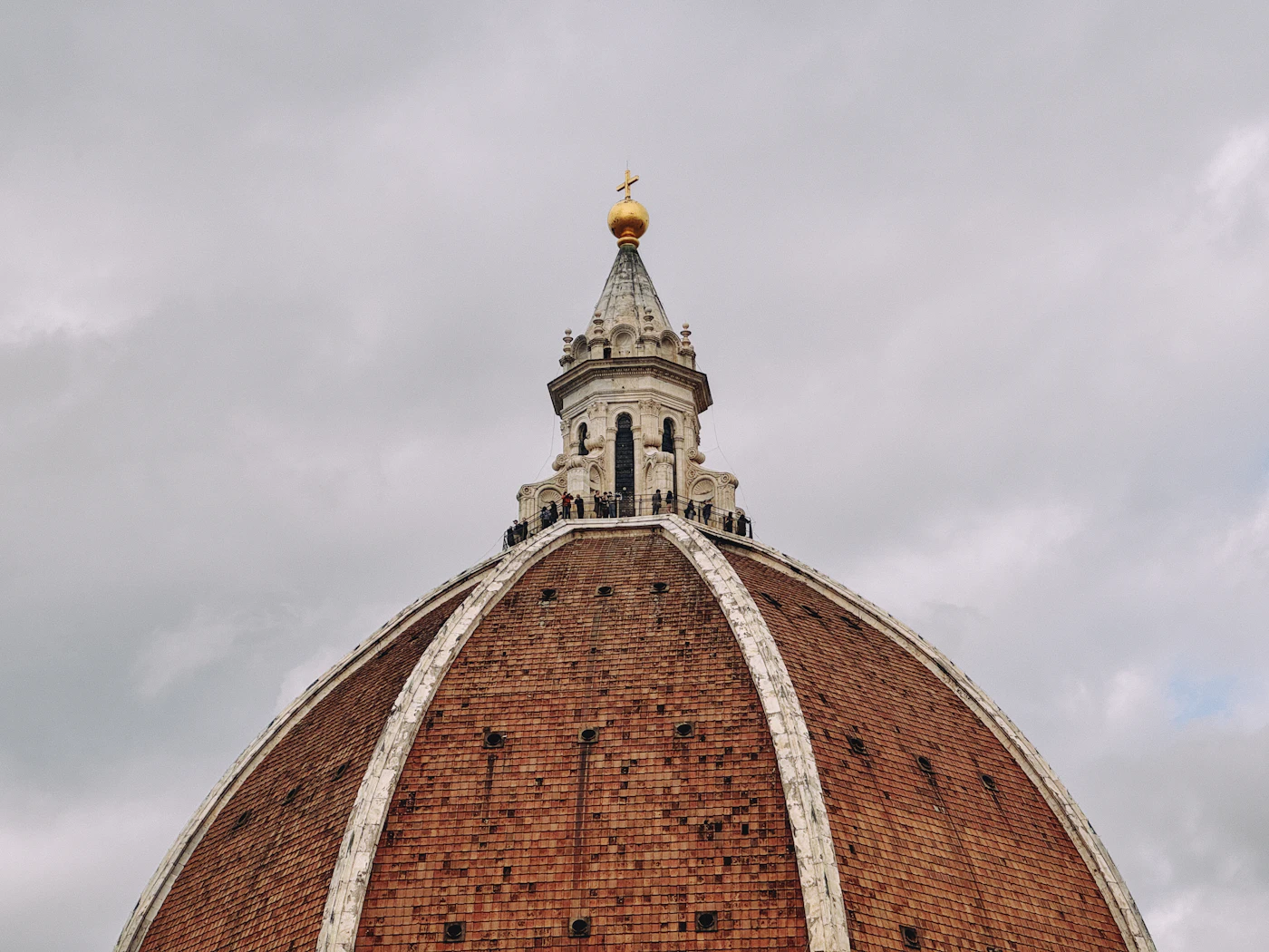 Brunelleschi's brick dome on Florence Cathedral seen up close
