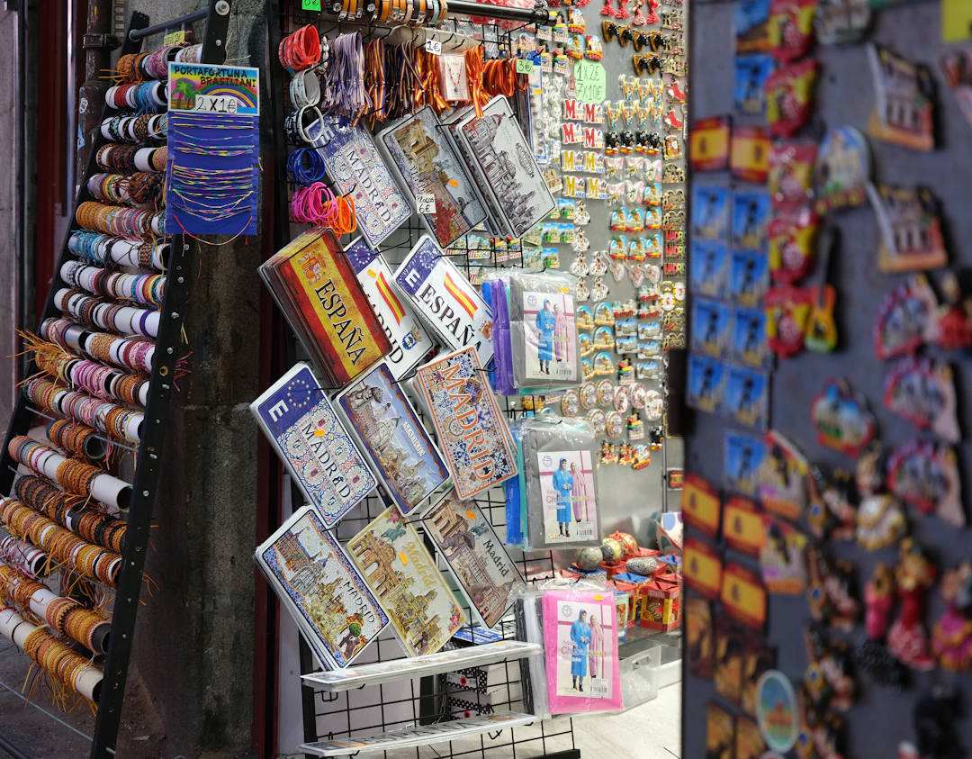 souvenir products display