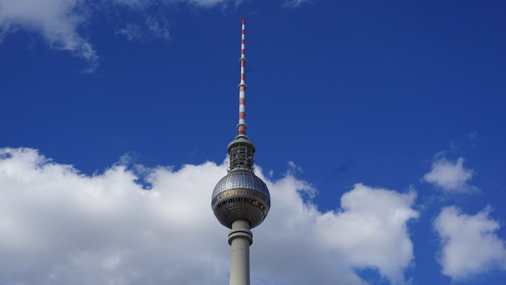 a tall tower with a sky background