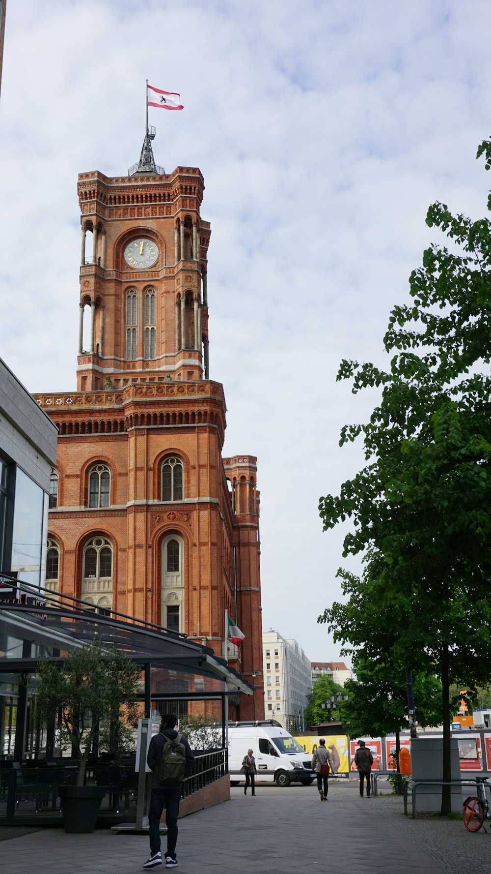 a tall tower with a clock on the top of it