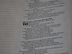 a close up of a text on a book