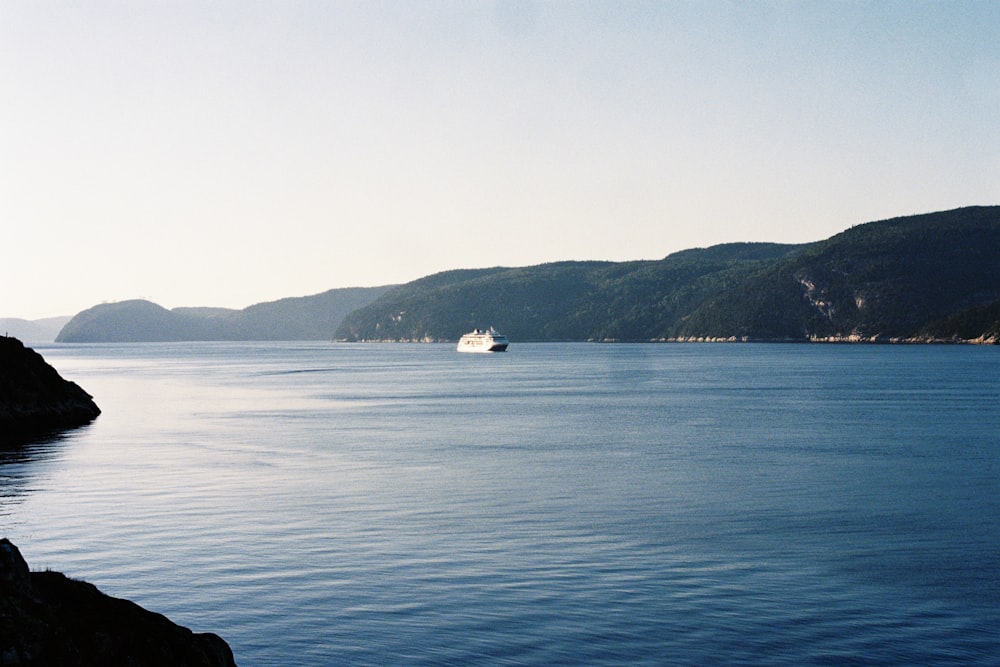 a large body of water surrounded by mountains