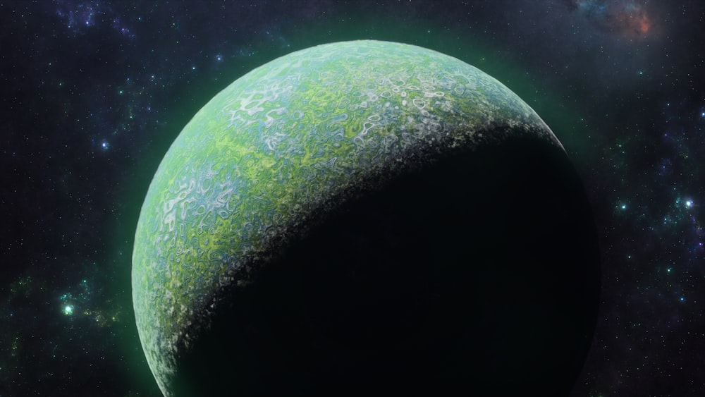 an artist's rendering of a planet in space