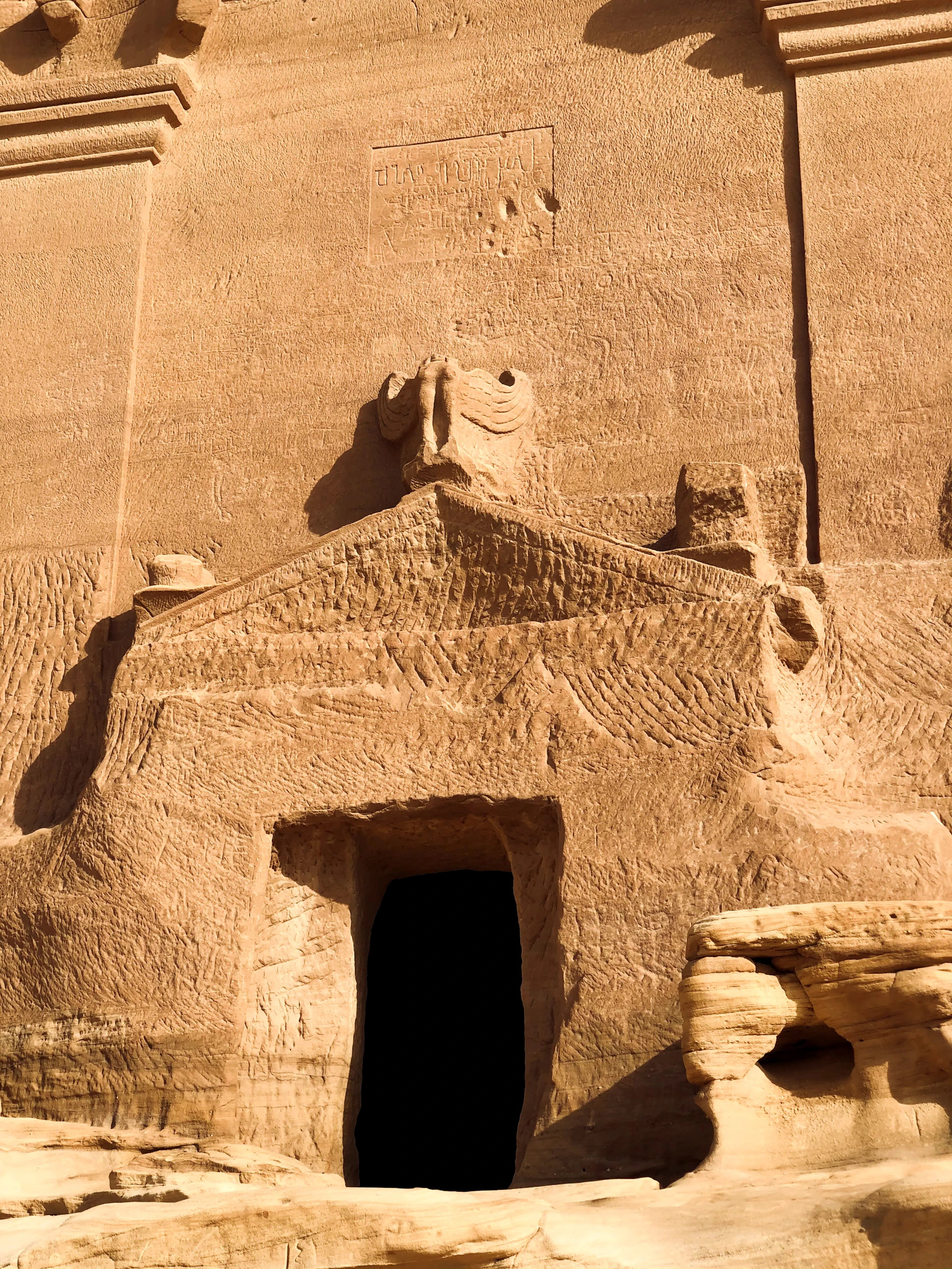AlUla Hegra Nabataean rock tombs desert landscape