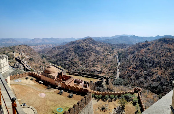 The view over the Aravalli hills from Kumbhalgarh Fort