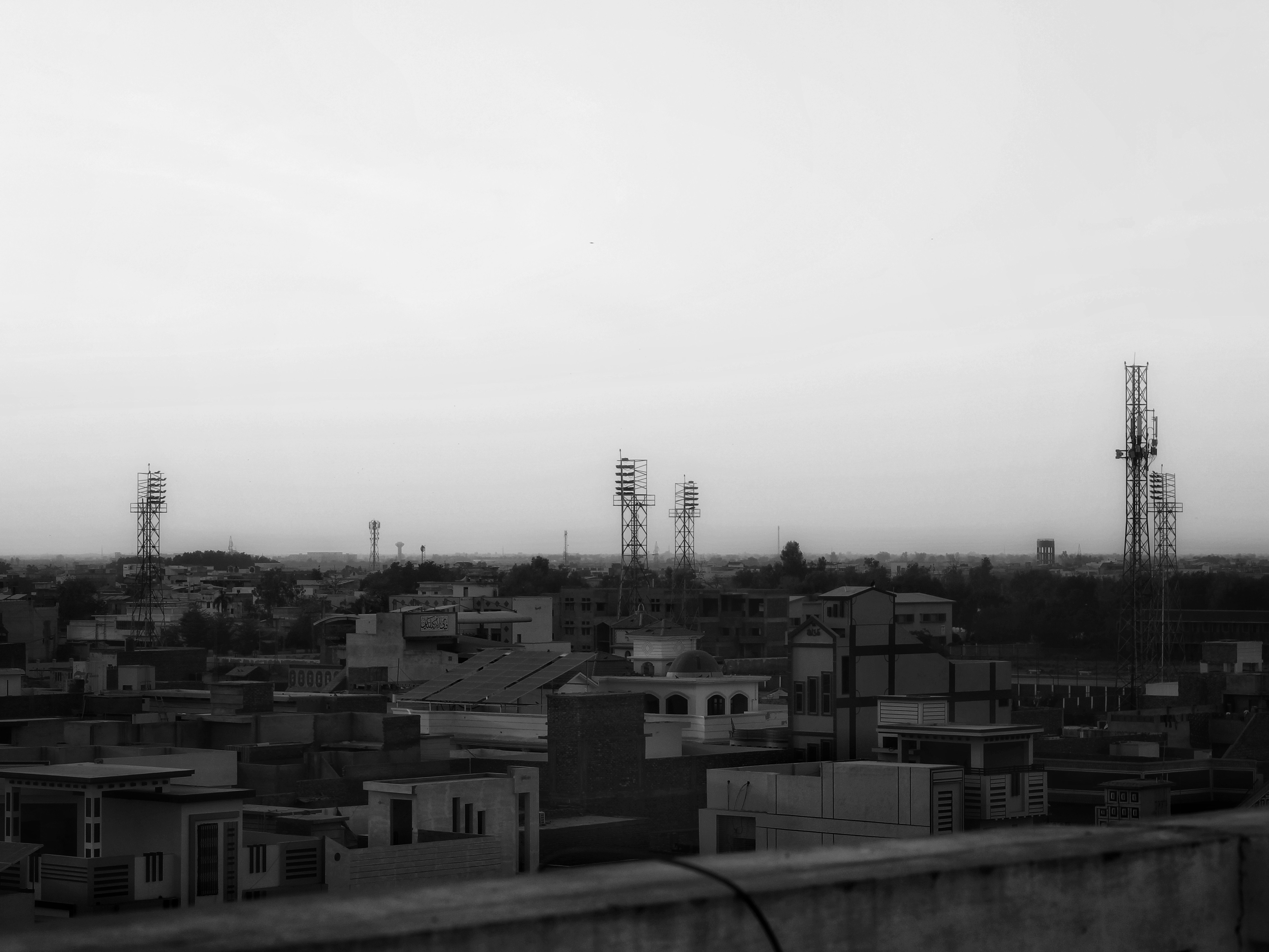 a black and white photo of a city