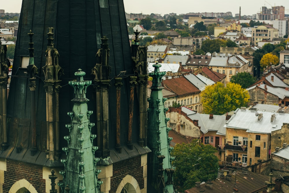 a view of a city from a high point of view