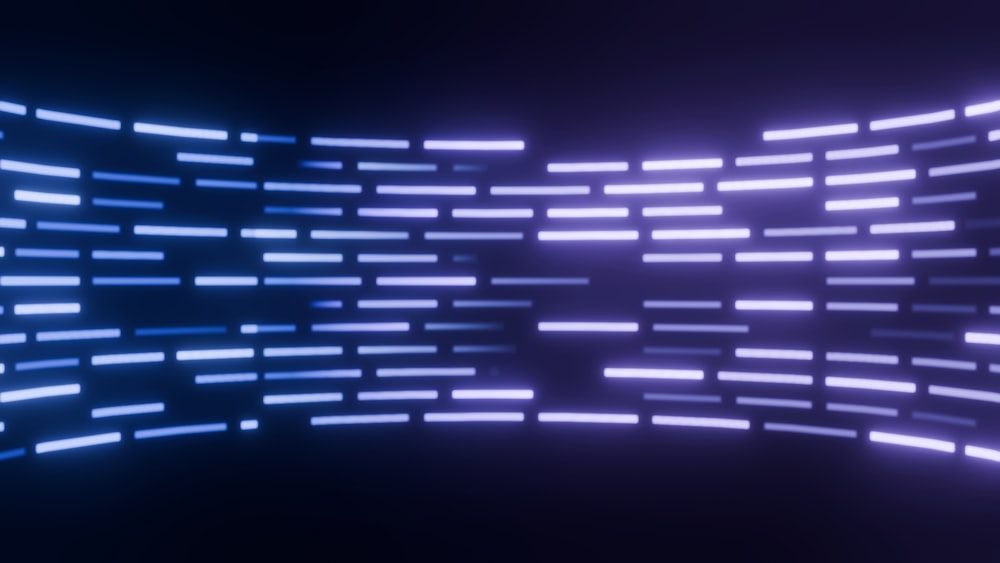 a blue and purple background with lines of light