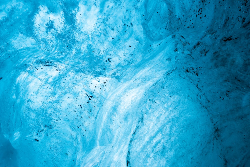 a close up view of a blue water surface