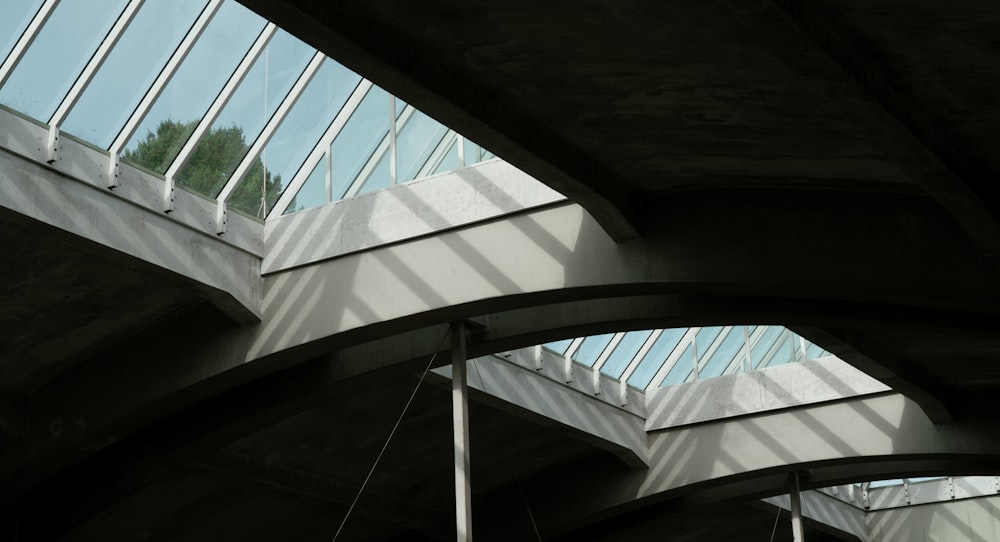 a view of a bridge from underneath the bridge