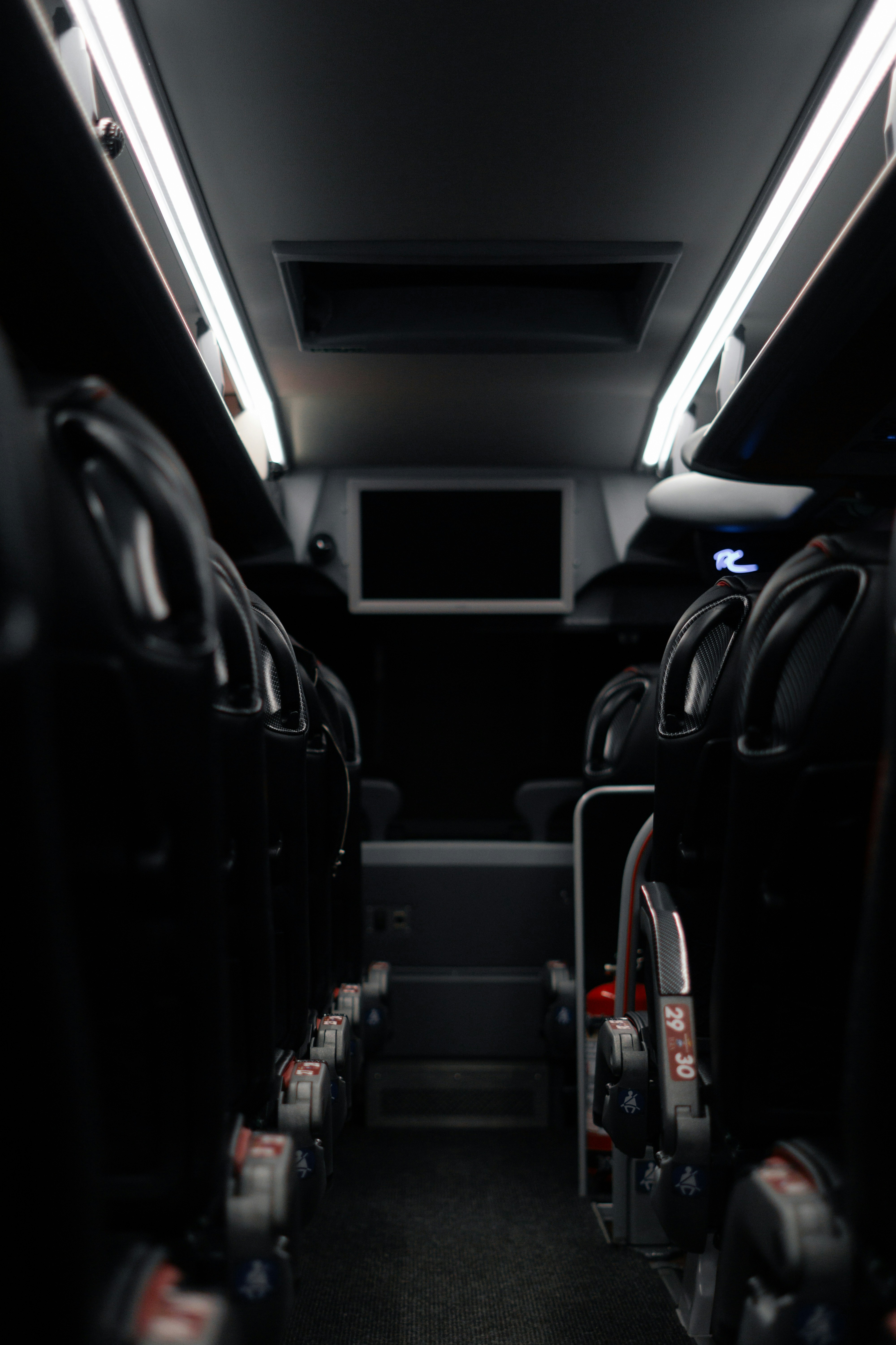 Customizable bus interior setup for special occasions