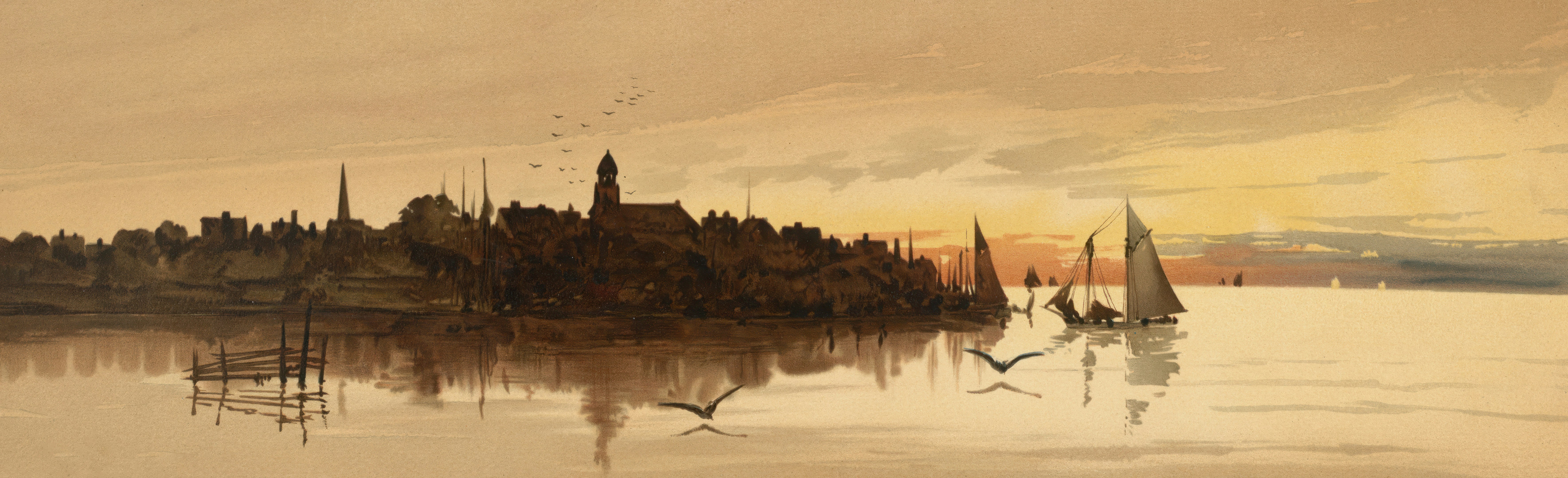 Title: Three Landscapes on One Sheet Publisher: L. Prang & Co. Artist: Harlow, Louis K. (Louis Kinney), 1850-1913 Name on Item: Harlow, Louis K. Date: [ca. 1861–1897] https://www.digitalcommonwealth.org/search/commonwealth:vq27zp14s