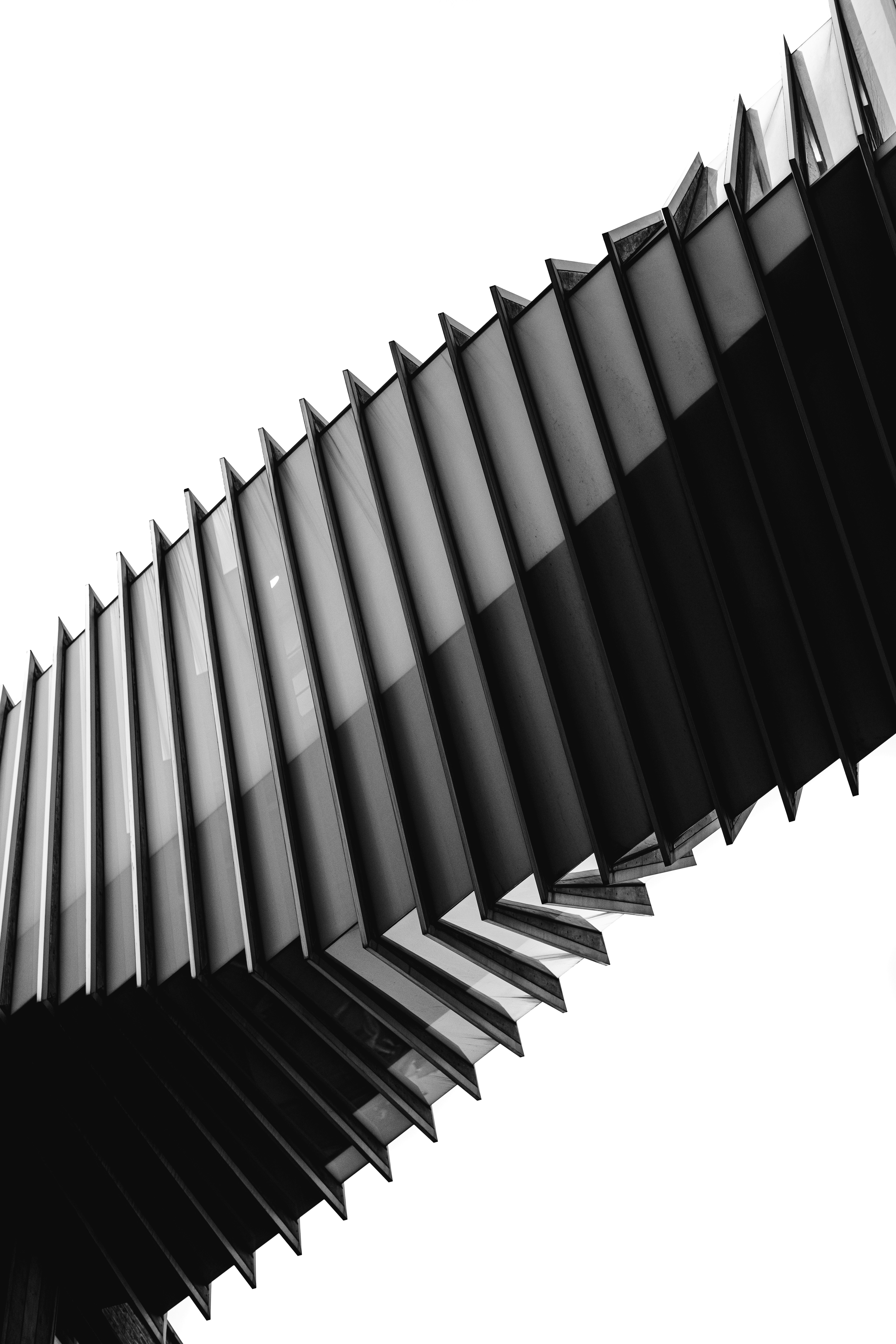 a black and white photo of a tall building