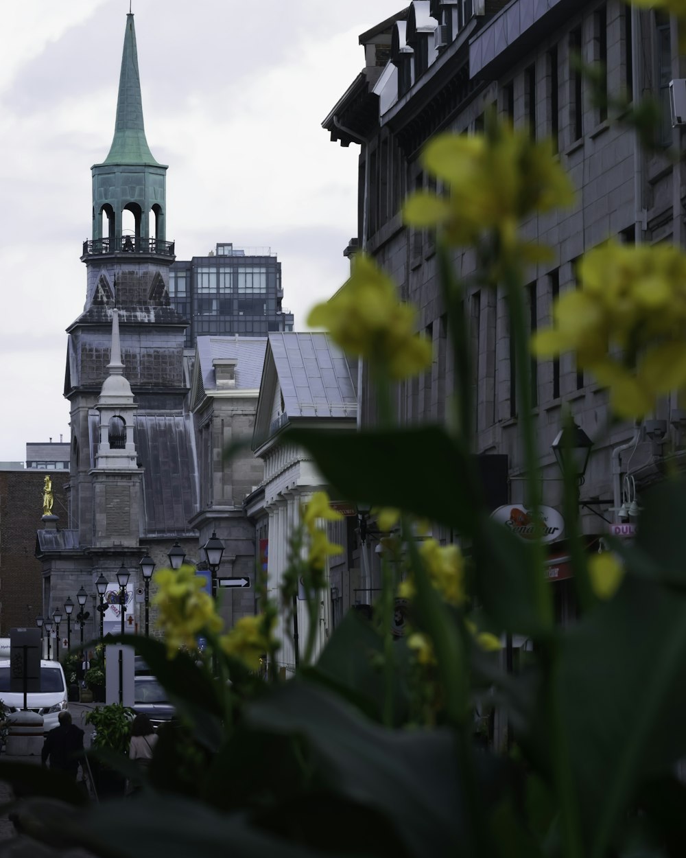 a building with a steeple and a clock tower