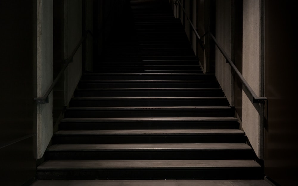 a set of stairs leading up to a building