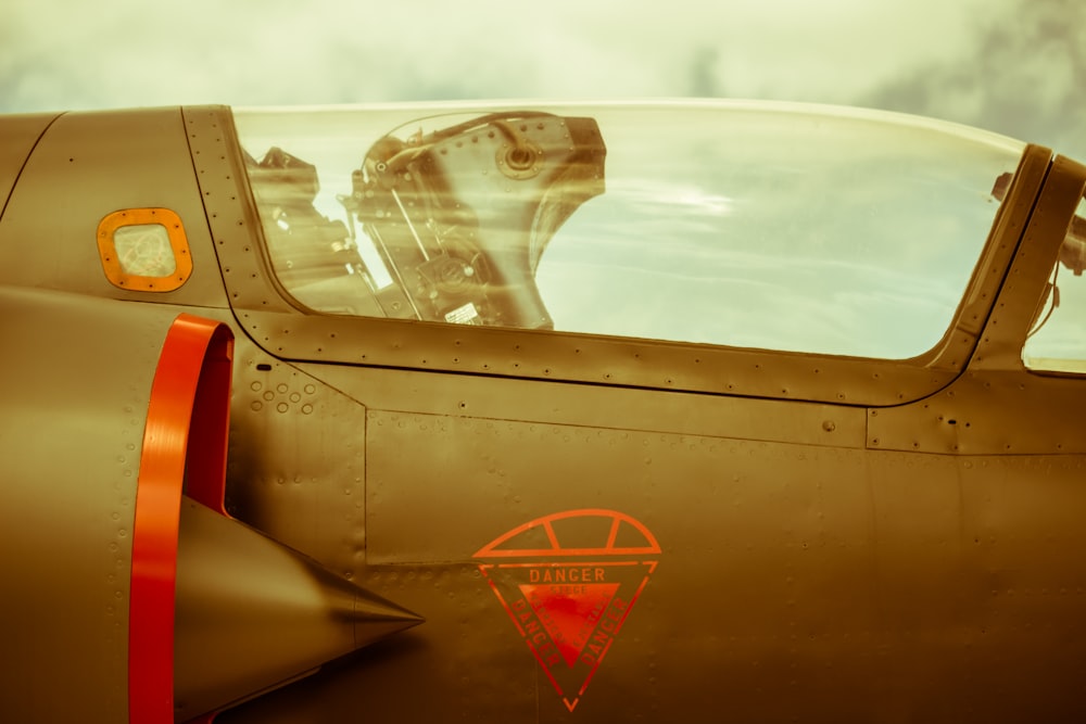 a close up of the cockpit of a fighter jet