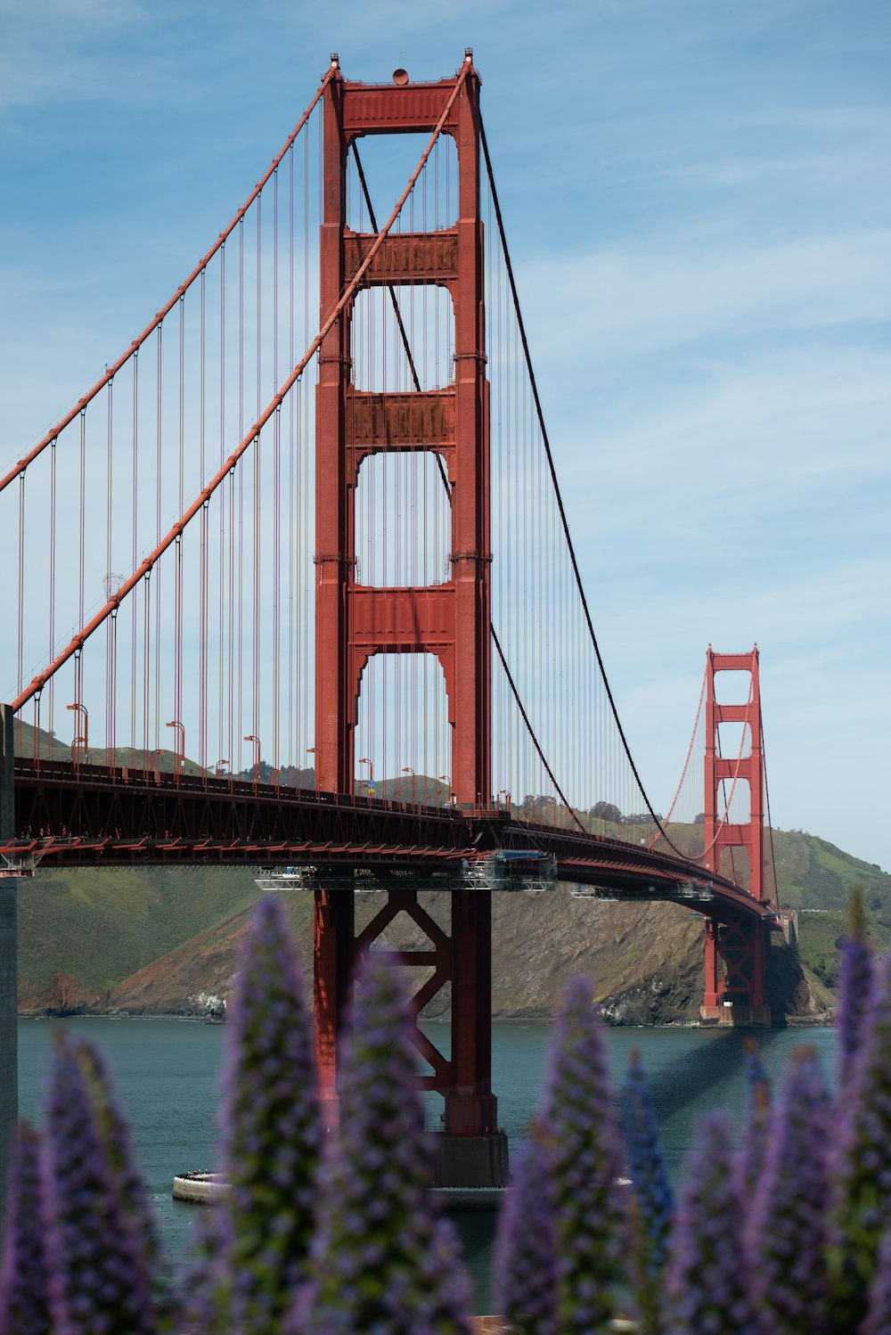 a view of the golden gate bridge from across the water